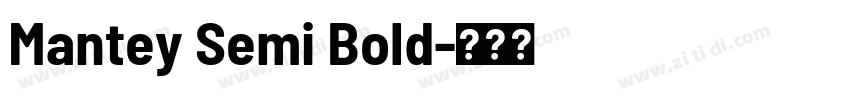 Mantey Semi Bold字体转换